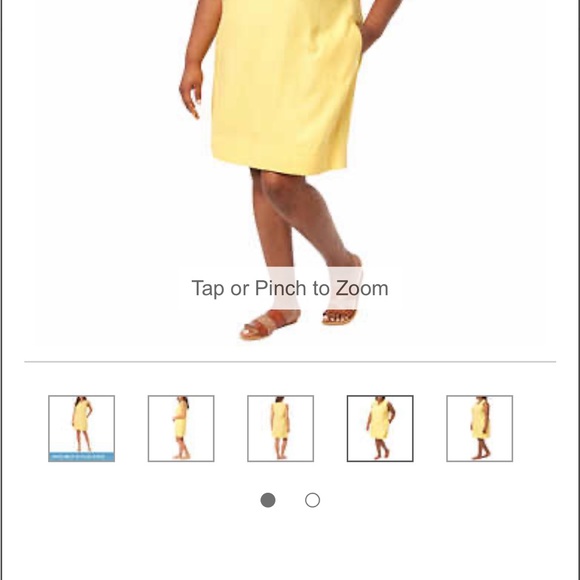 Briggs Linen Blend Dress Ruffle V-Neck Sleeveless Yellow Spring Easter Medium M - Picture 4 of 6